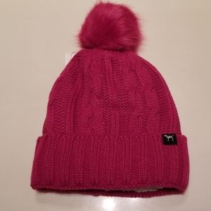 "New" Pink pom pom sherpa beanie